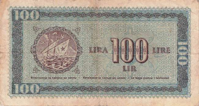 Jugoslawien pR6a 100 Dinara 1945
